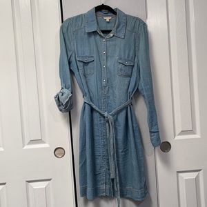 Denim jean shirt Dress-Sonoma